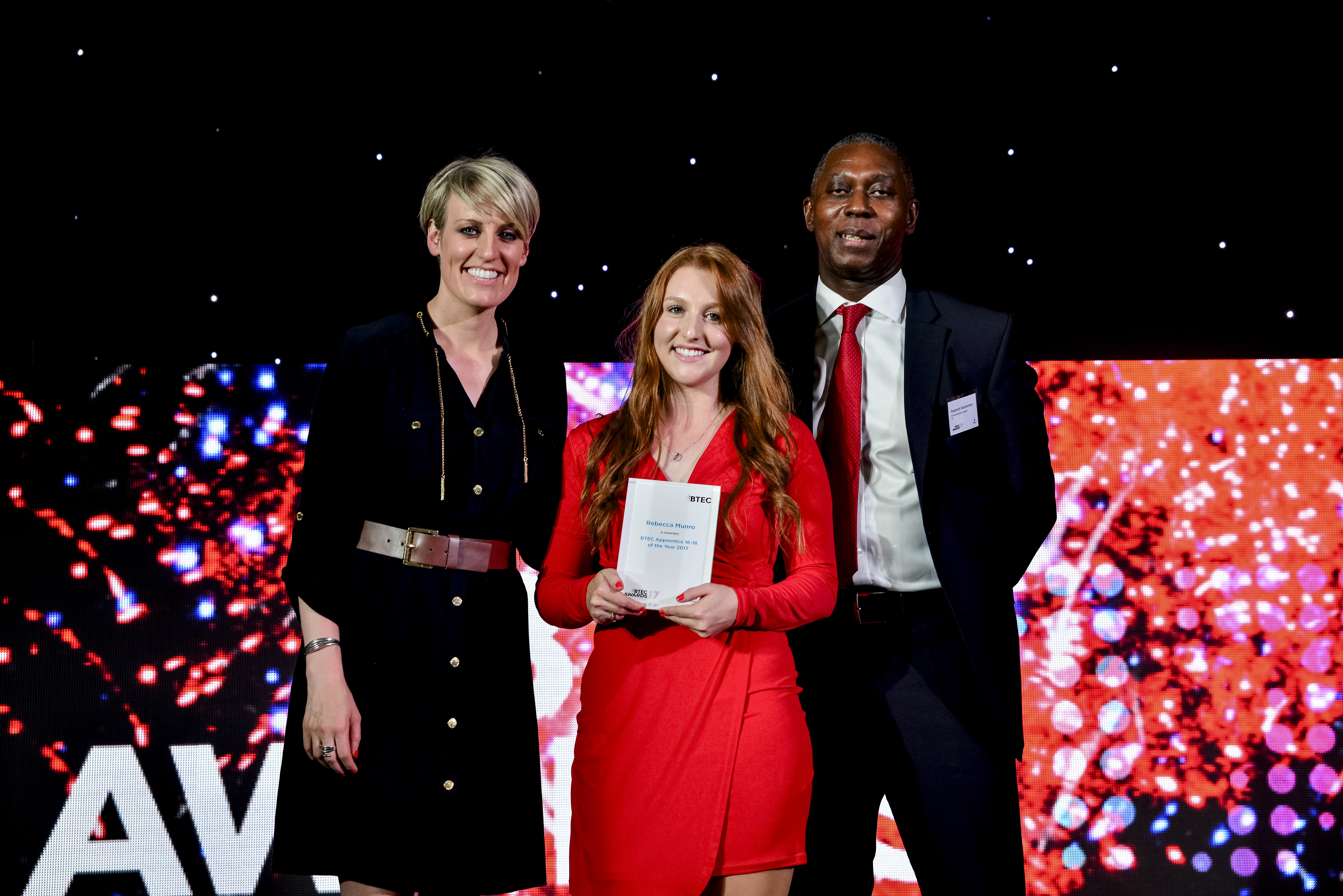 Rebecca Munro wins the BTEC Apprentice of the Year (16-18 year category)