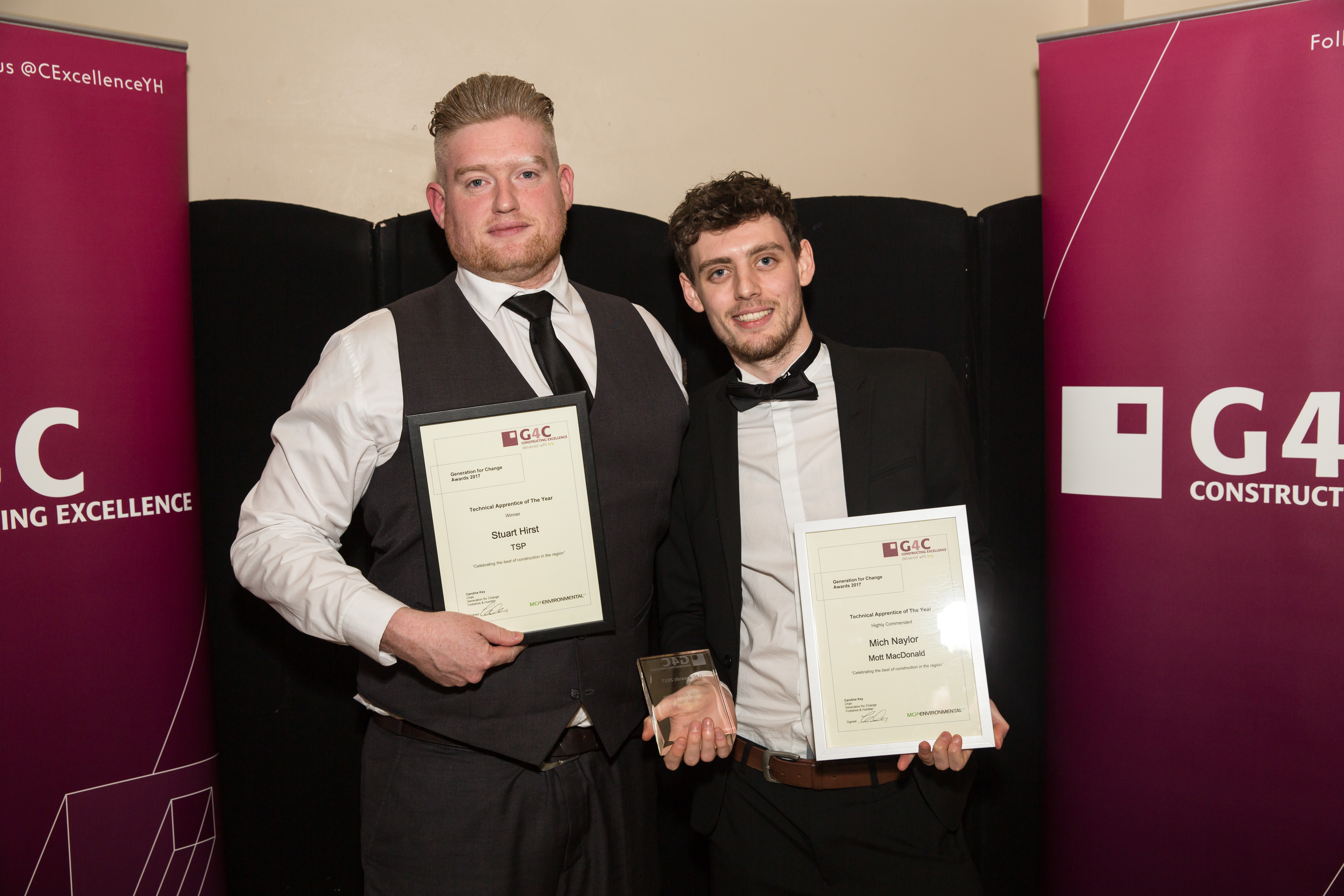 Leeds College of Building students win top accolades at the Generation for Change (G4C) Yorkshire & Humber Awards 2017