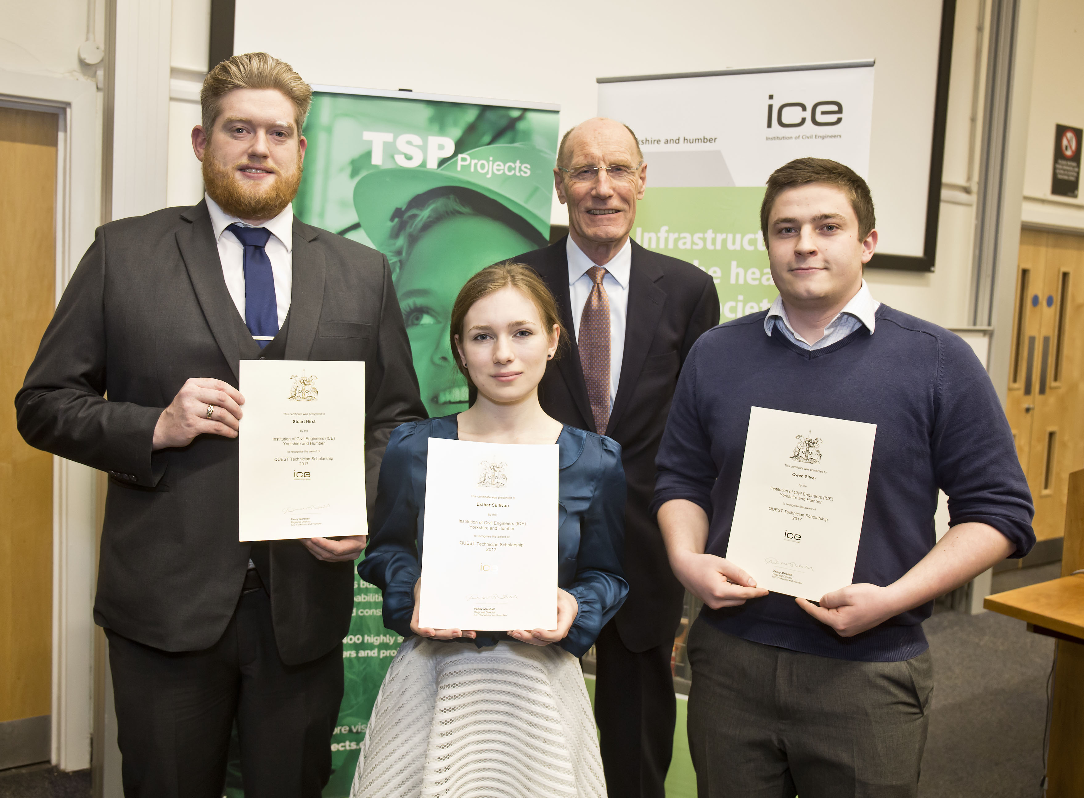 Pictured left to right - Stuart Hirst, Esther Sullivan and Owen Silver