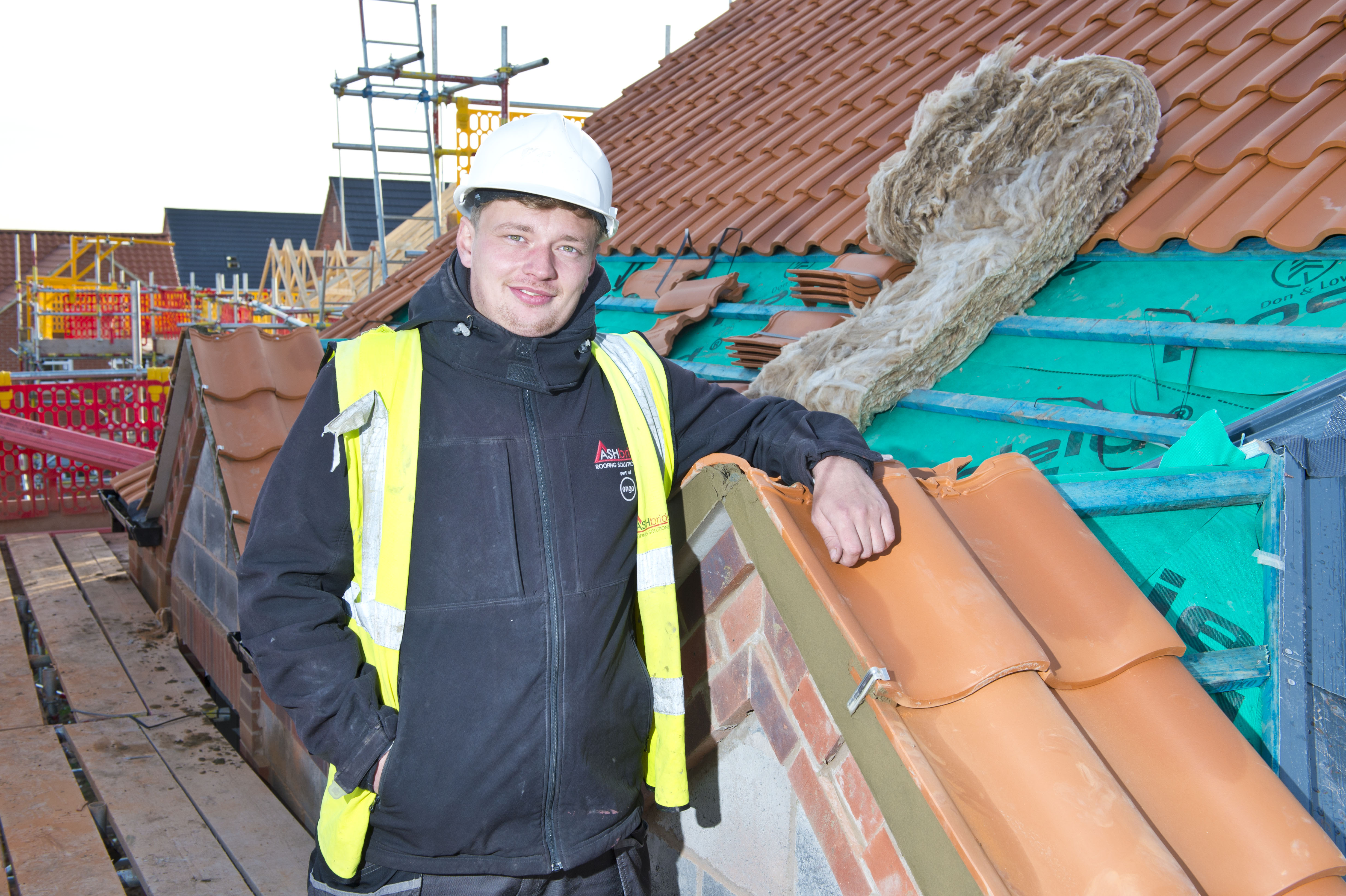 Lewis on site at work