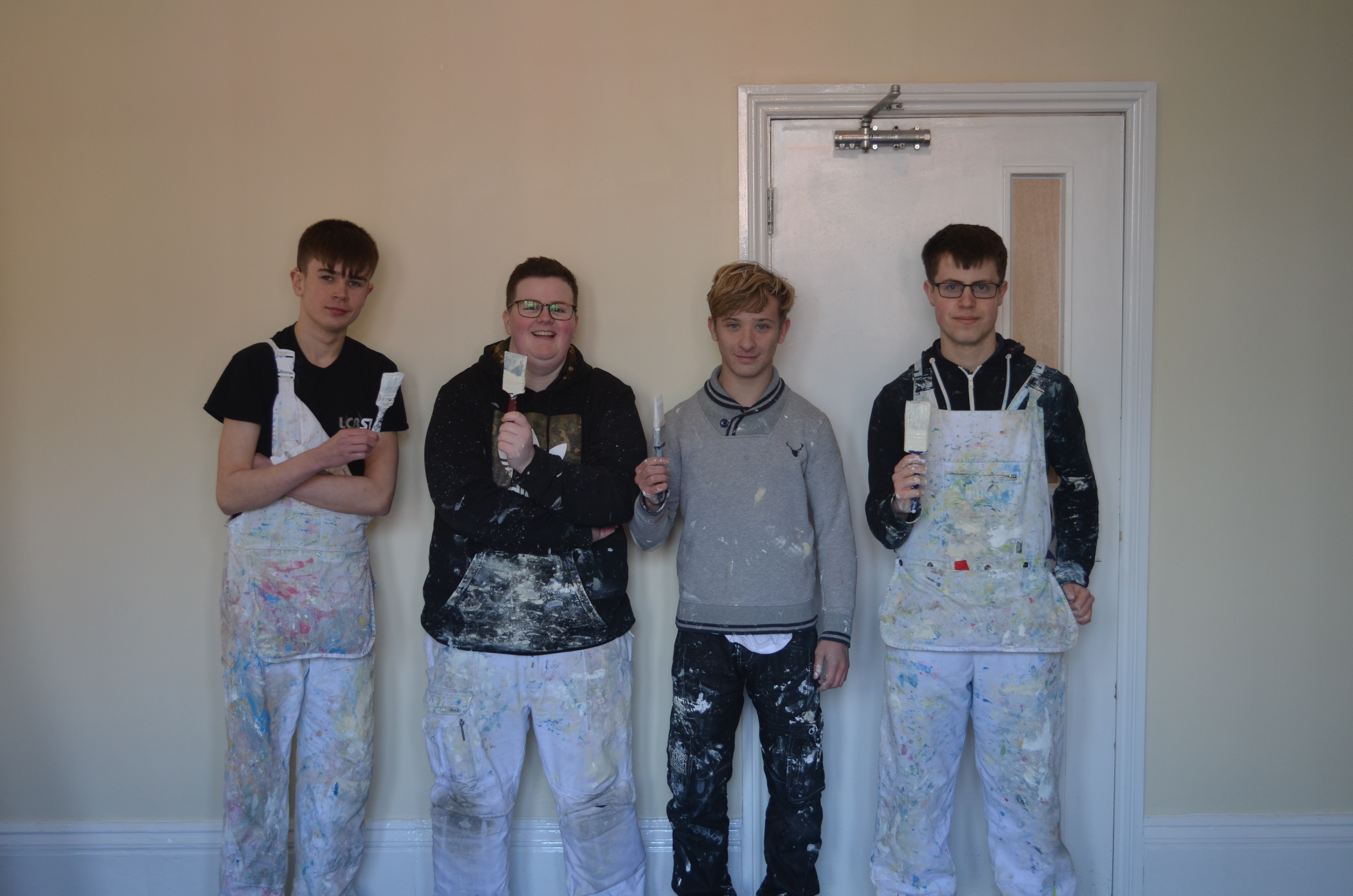 Painting & Decorating students help re-decorate a house