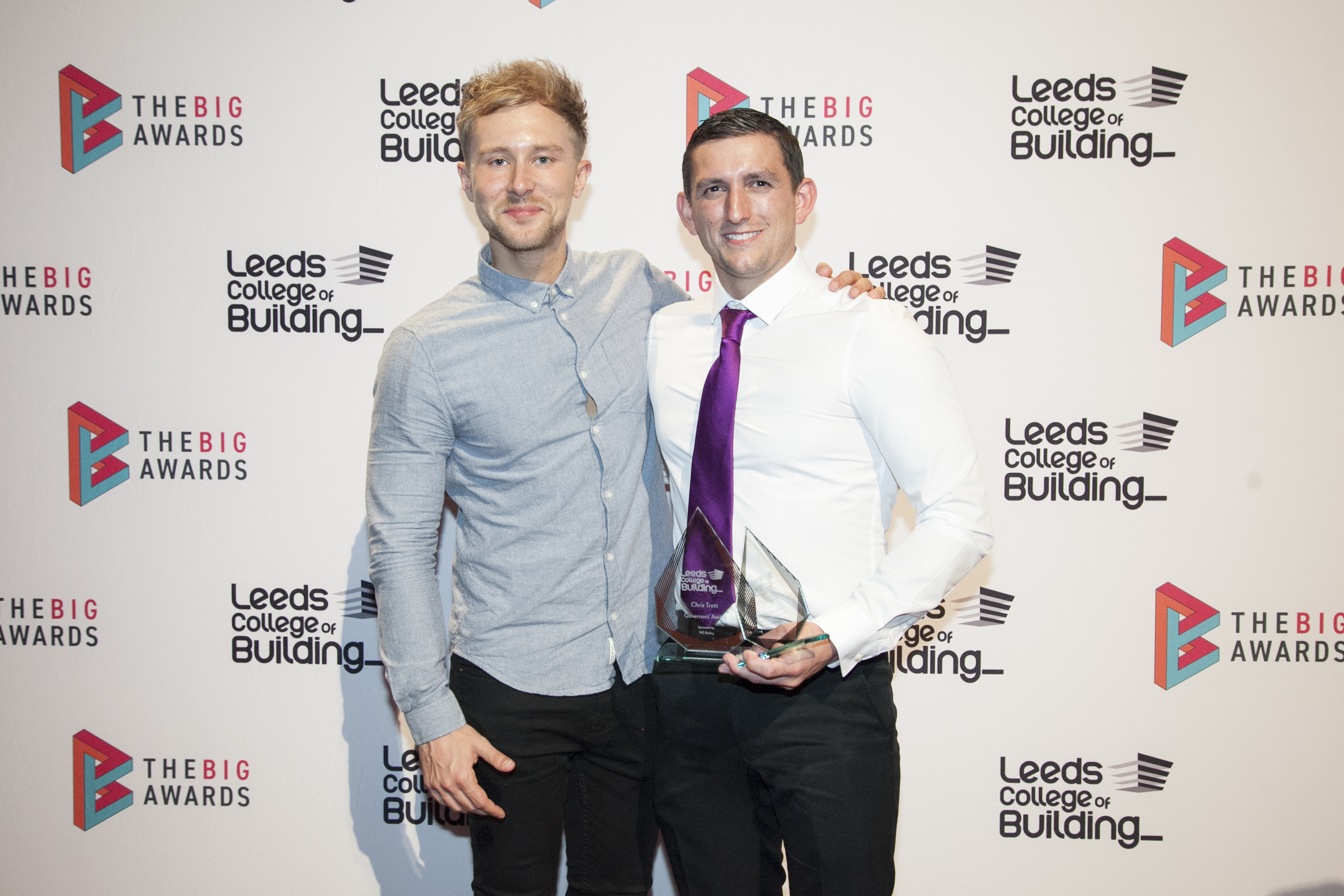 Chris Trott pictured with the host Joe Cooper from Capital FM