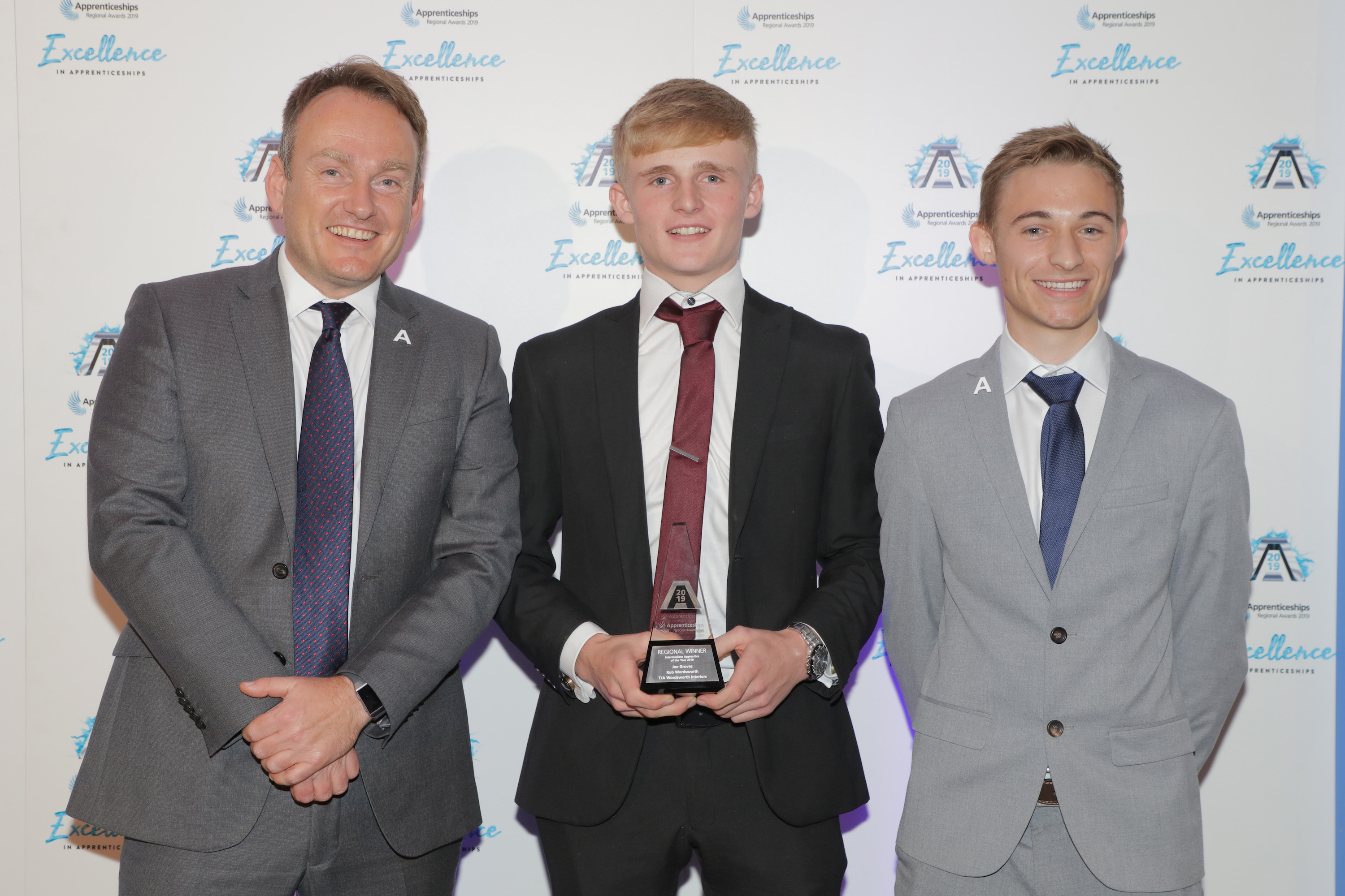 Joe pictured collecting his award