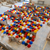454 hard hats laid out in our bricklaying workshop