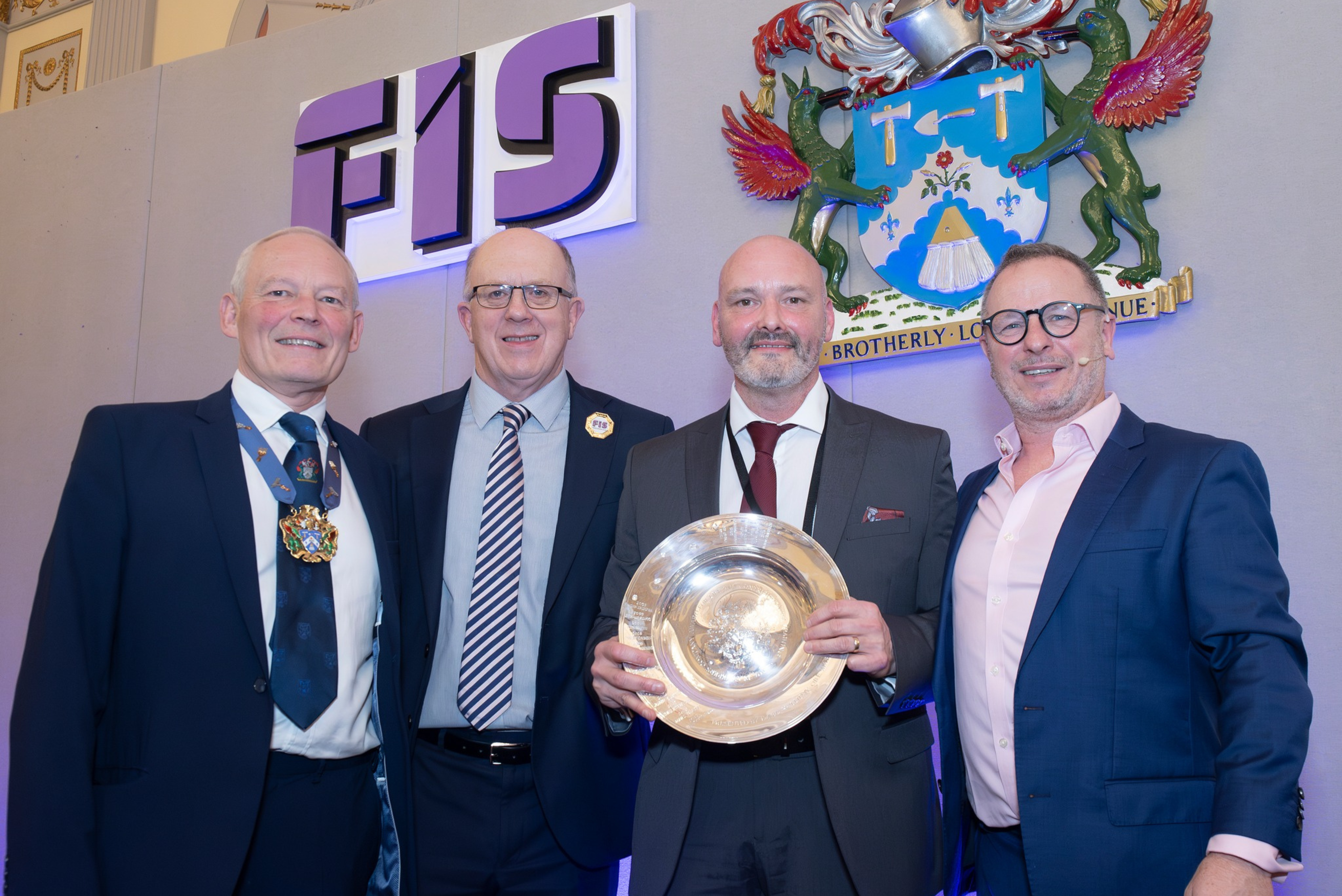 Head of Construction Crafts, Wayne Chappelow, receiving the Lifetime Contribution to Skills and Training Development Award