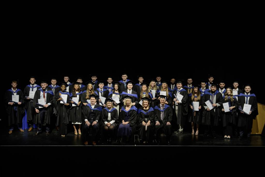 Family photo of the LCB Quantity Surveyor Degree class of 2025 and members of the LCB Senior Leadership Team