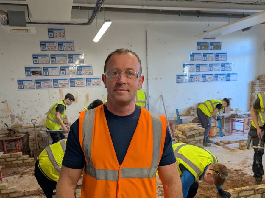 Leeds College of Building (LCB) brickwork lecturer Wayne Richardson