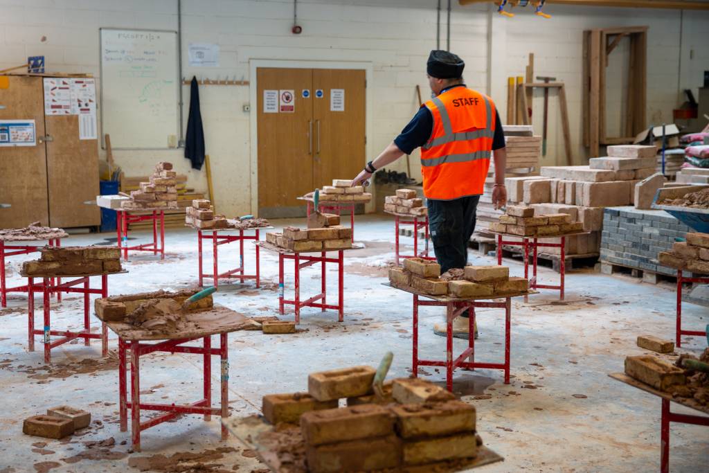 LCB lecturer Gurjit Rayat taught everyone the ‘basics of being a brickie’.
