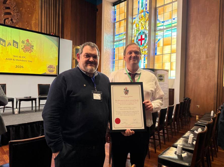 Curriculum managers Michael Martin and Adam Sharpe were in attendance to receive the award on behalf of our Construction Crafts department. 