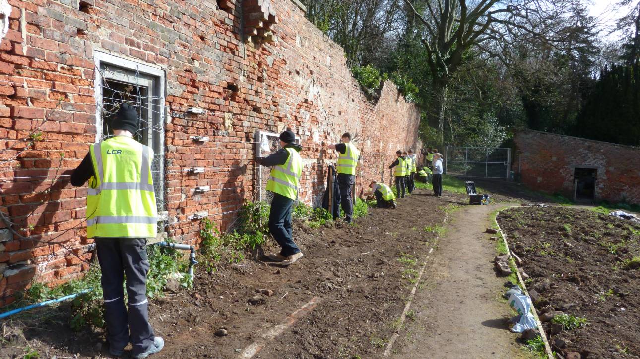 LCB students work to restore Victorian walled garden at community farm