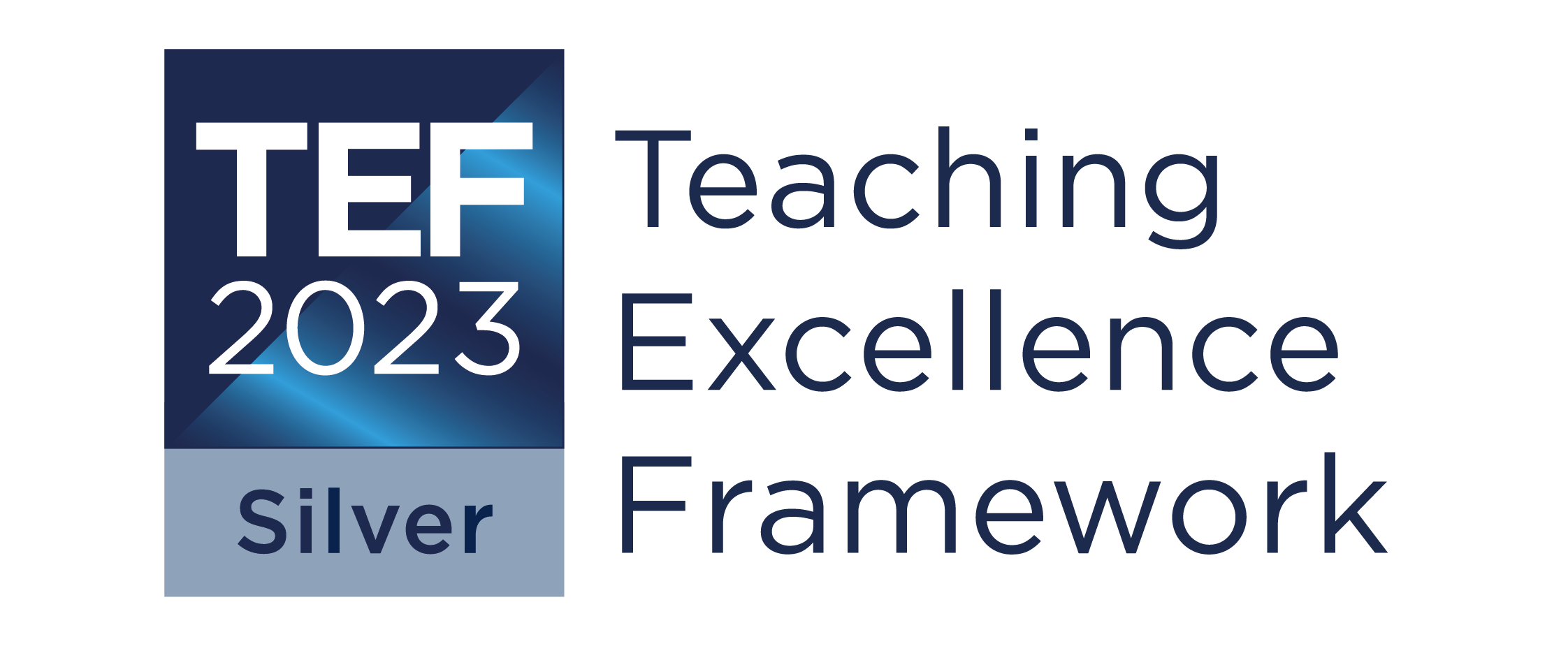 This is the Teaching Excellence Framework 2023 Silver Logo