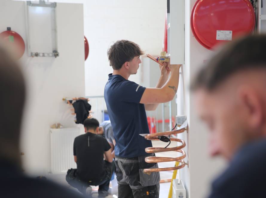 Plumbing competition at the Checkatrade Games.