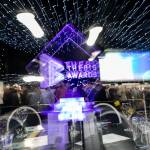 This photo depicts a decoration at the venue which has the BIG Awards logo.