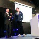 This photo depicts host Rich Williams introducing the LCB member of staff in charge of handing out the SBS awards.