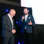 This photo depicts host Rich Williams introducing the LCB member of staff in charge of handing out the Construction Crafts awards.