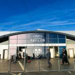 This photo depicts the exterior of the Centenary Pavilion, the venue for the awards.